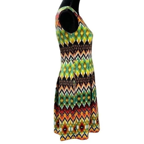 ELLEN Tracy Sleeveless Multi Colored Fit and Flare Dress - Picture 5 of 8